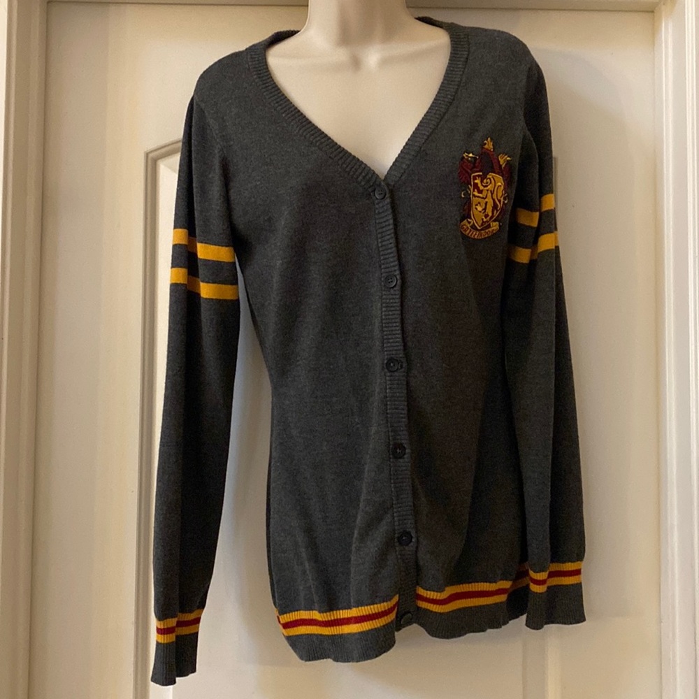 Harry Potter Long Sleeve Button Up Cardigan Hogwarts Gryffindor‎ Cosplay Costume